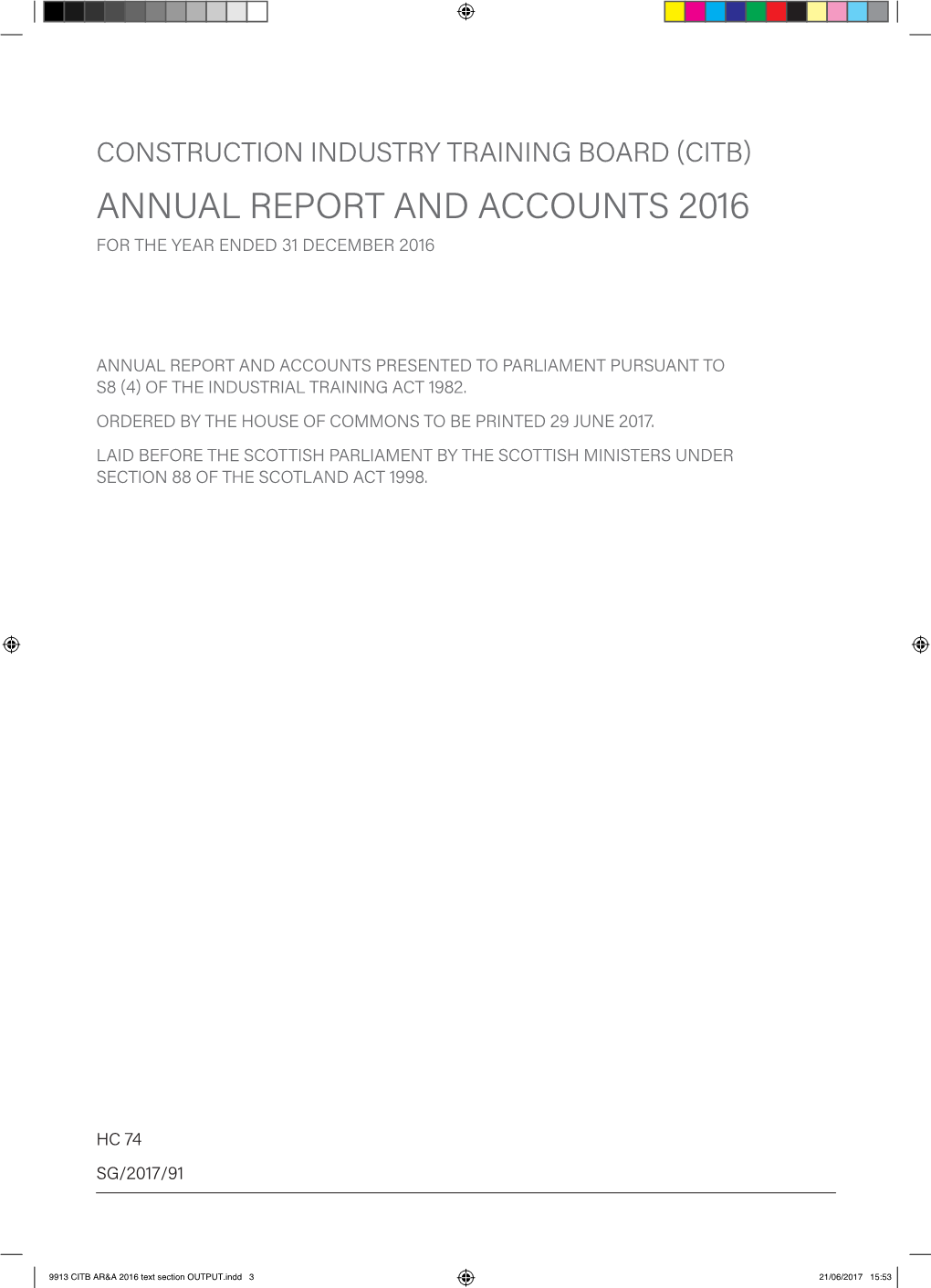 Annual Report and Accounts 2016 for the Year Ended 31 December 2016