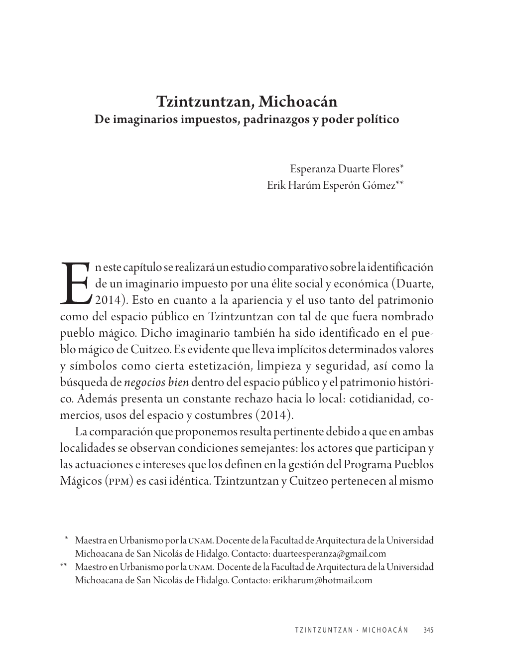 Tzintzuntzan, Michoacán De Imaginarios Impuestos, Padrinazgos Y Poder Político