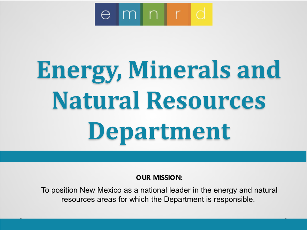 Energy, Minerals and Natural Resources Department