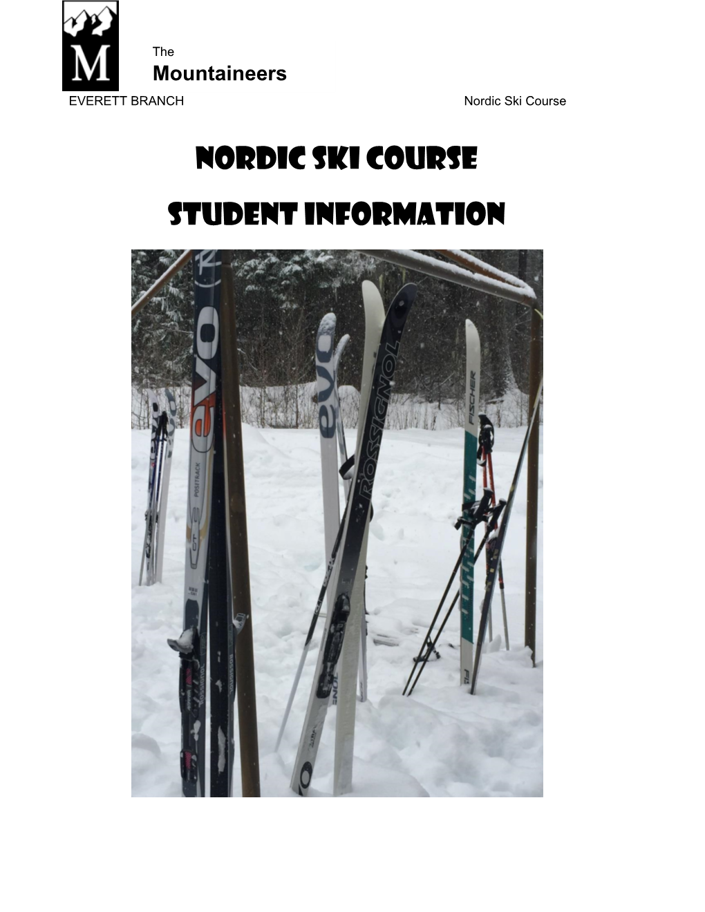 Nordic Ski Course Student Information