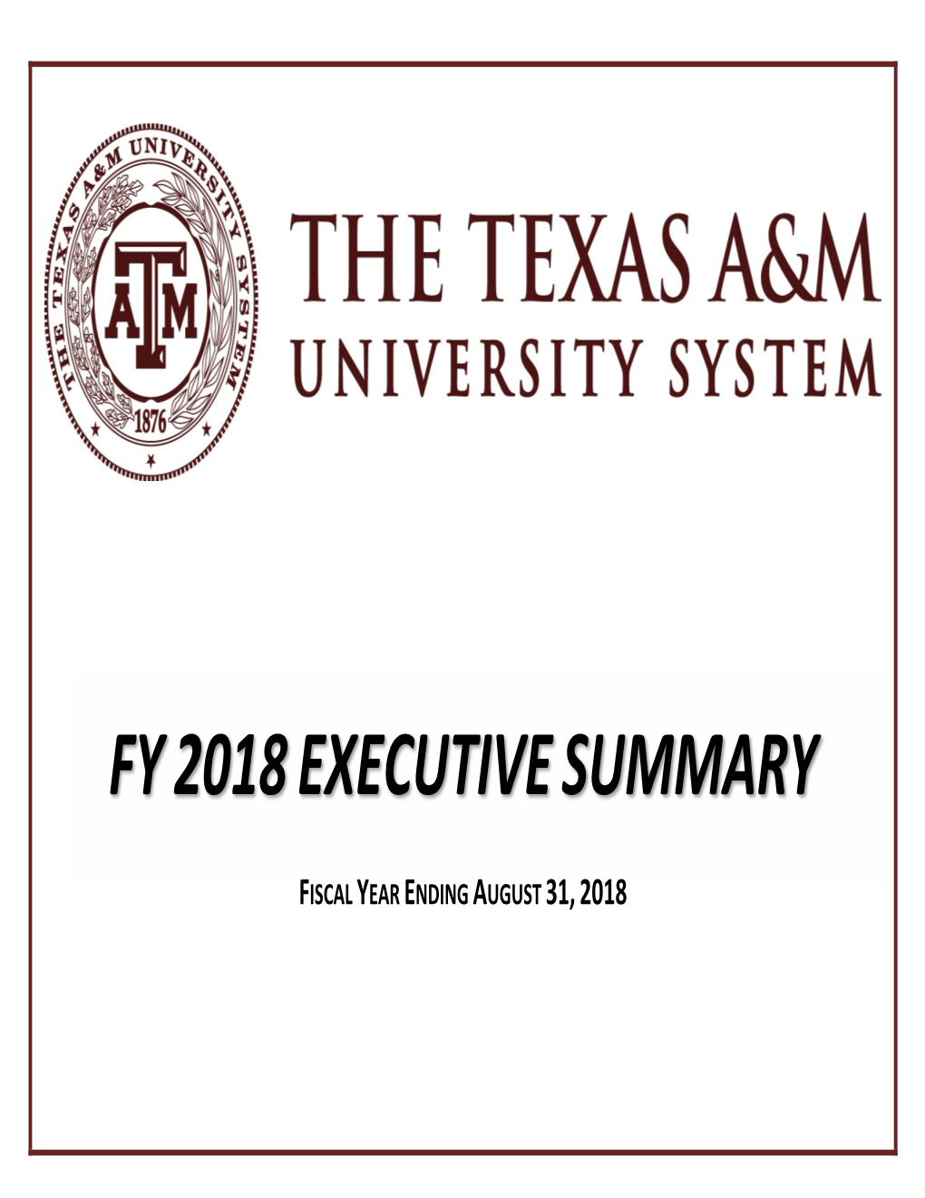 Fy 2018 Executive Summary