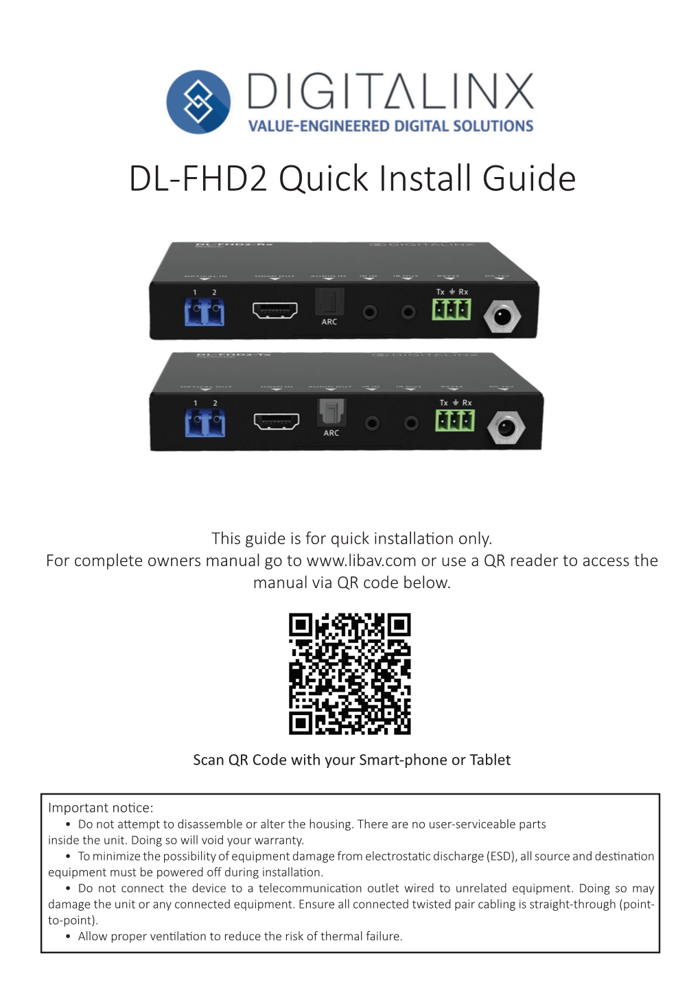 DL-FHD2 Quick Install Guide