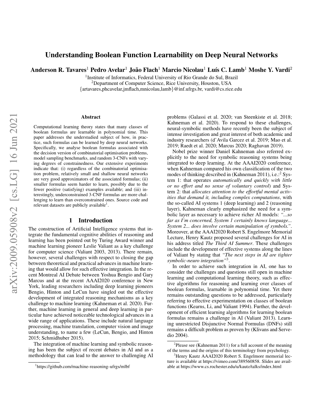 Arxiv:2009.05908V2 [Cs.LG] 16 Jun 2021