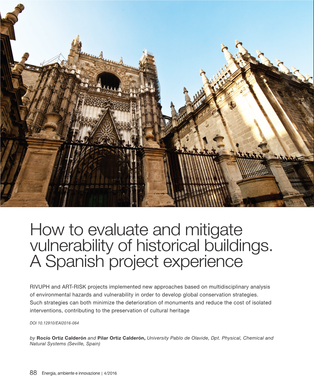 How to Evaluate and Mitigate Vulnerability of Historical Buildings
