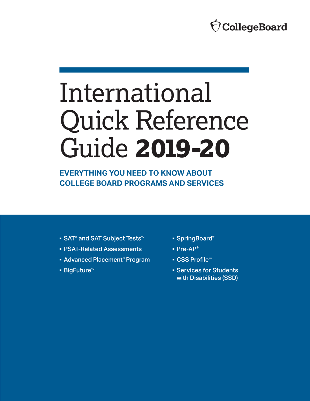International Quick Reference Guide 2019-20