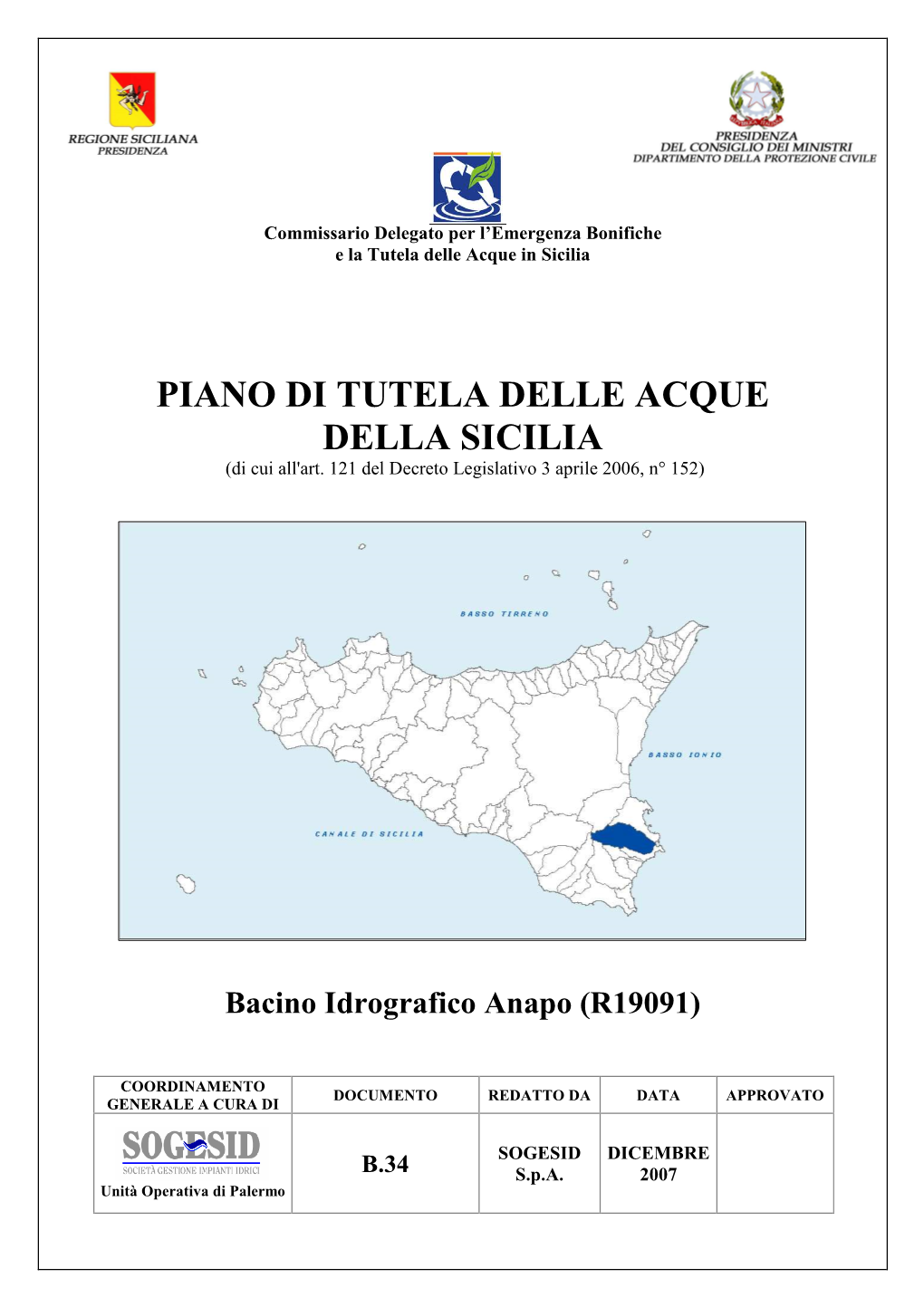 Bacino Idrografico Anapo (R19091)