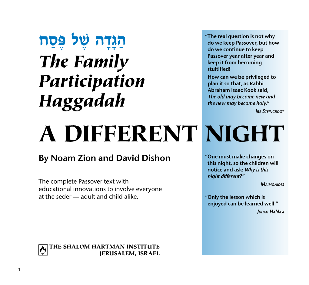To Download the Haggadah We Will Be Using for Our Virtual Seder