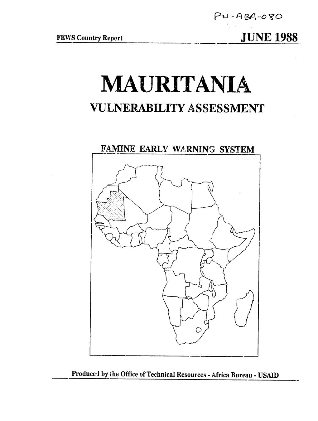 Mauritania Vulnerability Assessment