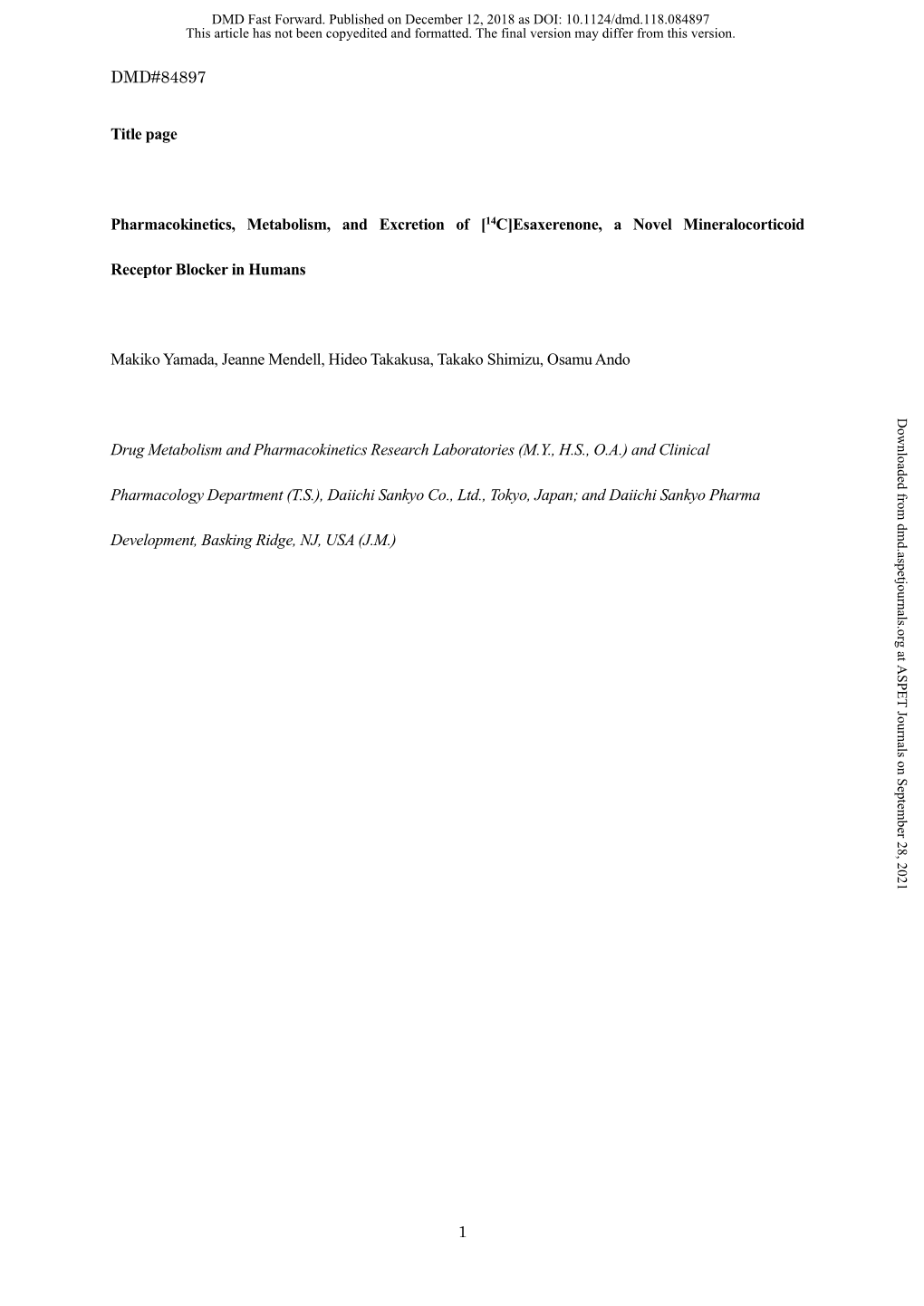 Esaxerenone, a Novel Mineralocorticoid Receptor Blocker