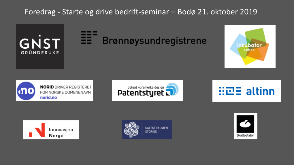 Foredrag Sdb-Seminar Bodø 2110
