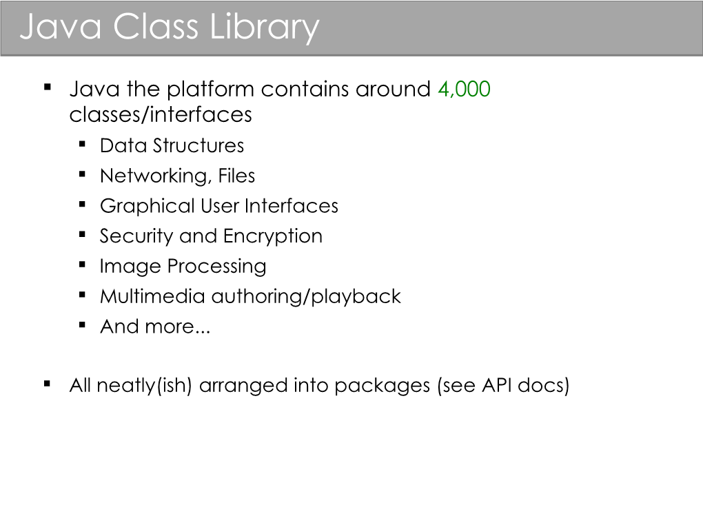 Java Class Library