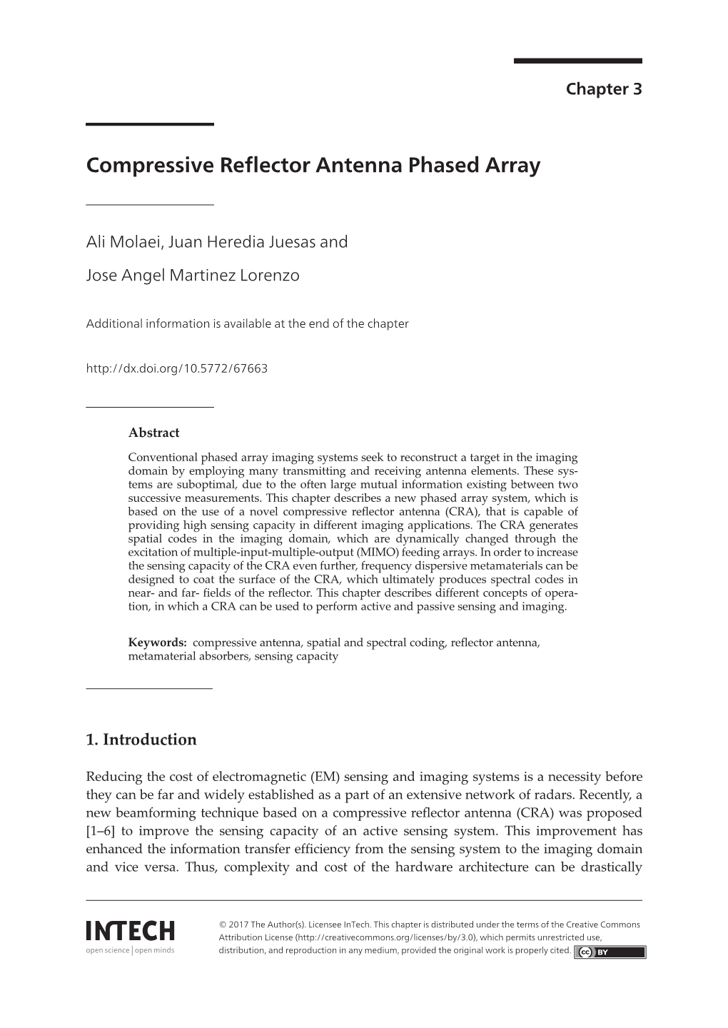 Compressive Reflector Antenna Phased Array