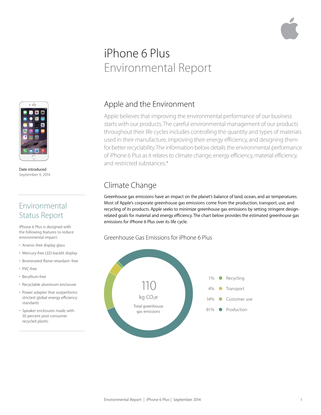 Iphone 6 Plus Environmental Report