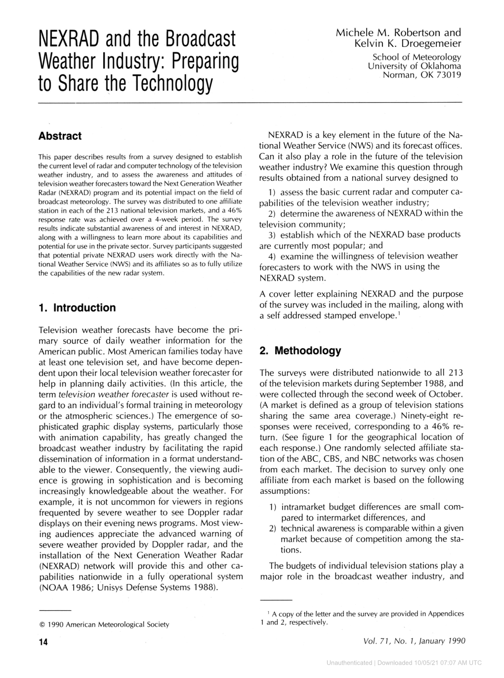 NEXRAD and the Broadcast Weather Industry