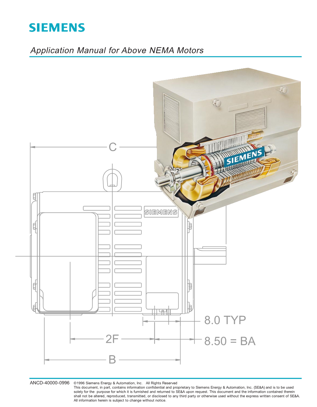 Application Manual for Above NEMA Motors