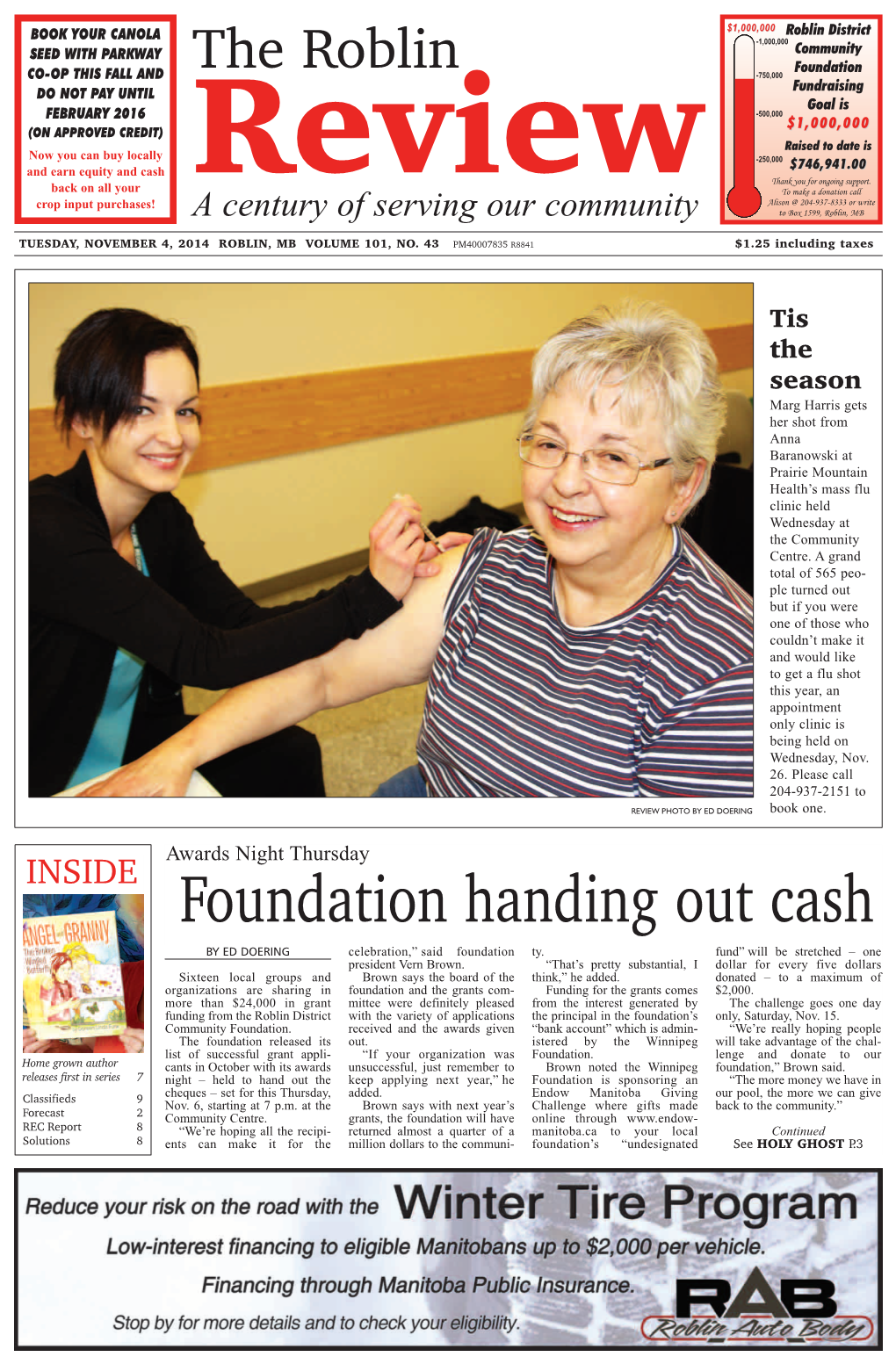 Foundation Handing out Cash by ED DOERING Celebration,” Said Foundation Ty