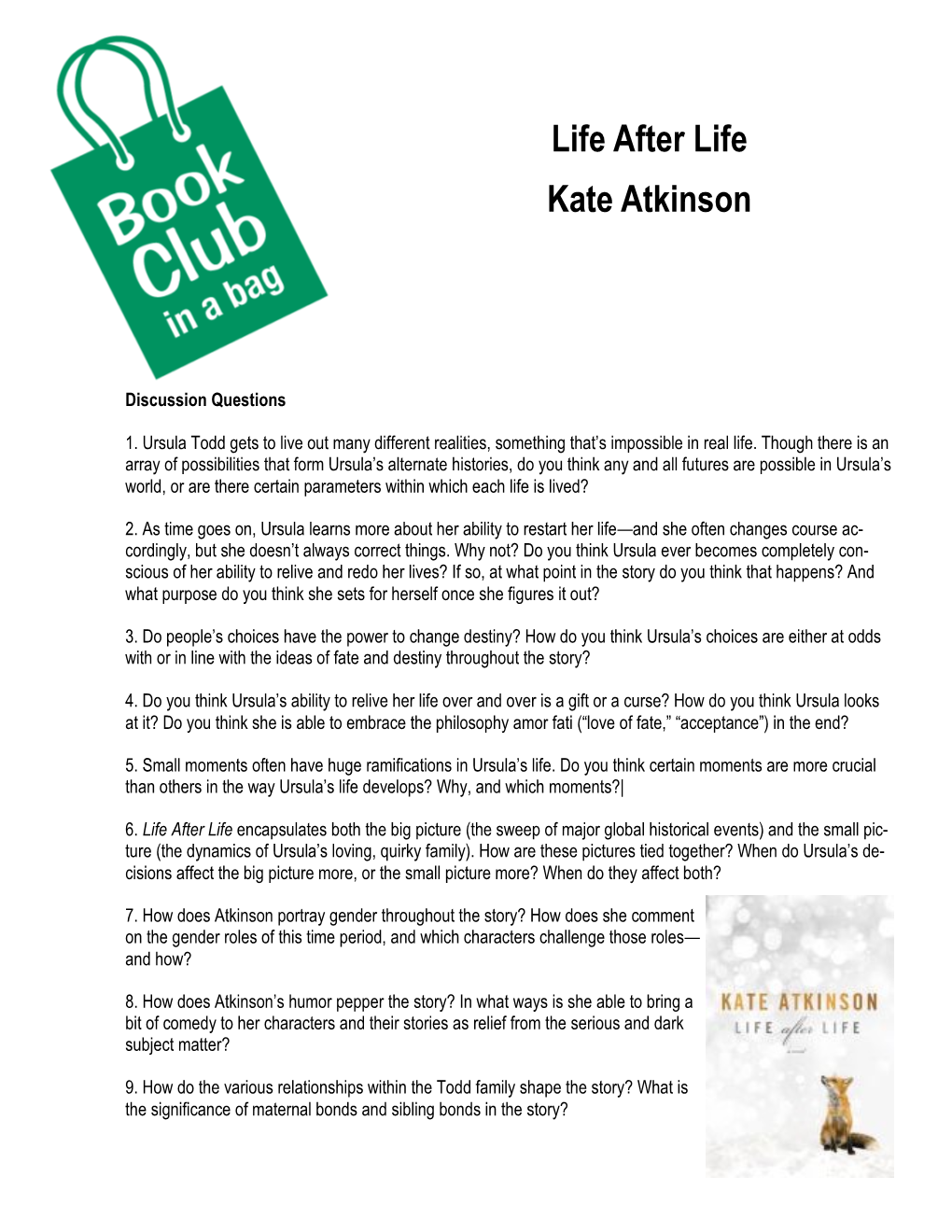 Life After Life Kate Atkinson