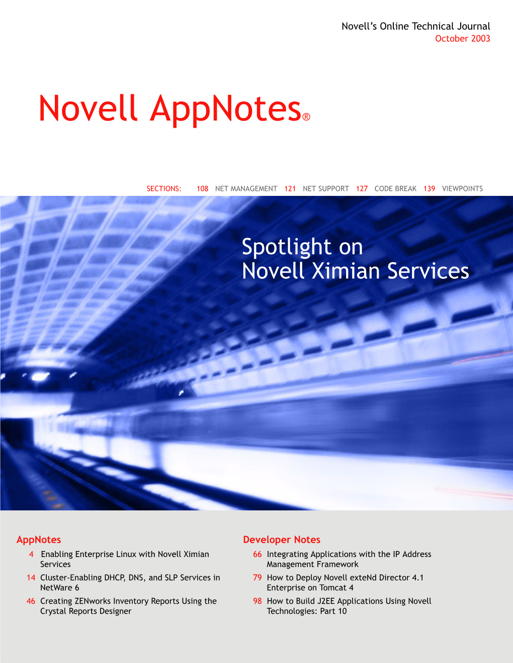 Novell Appnotes October 2003