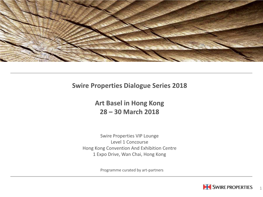 Swire Properties Dialogue Series 2018 Art Basel in Hong Kong 28
