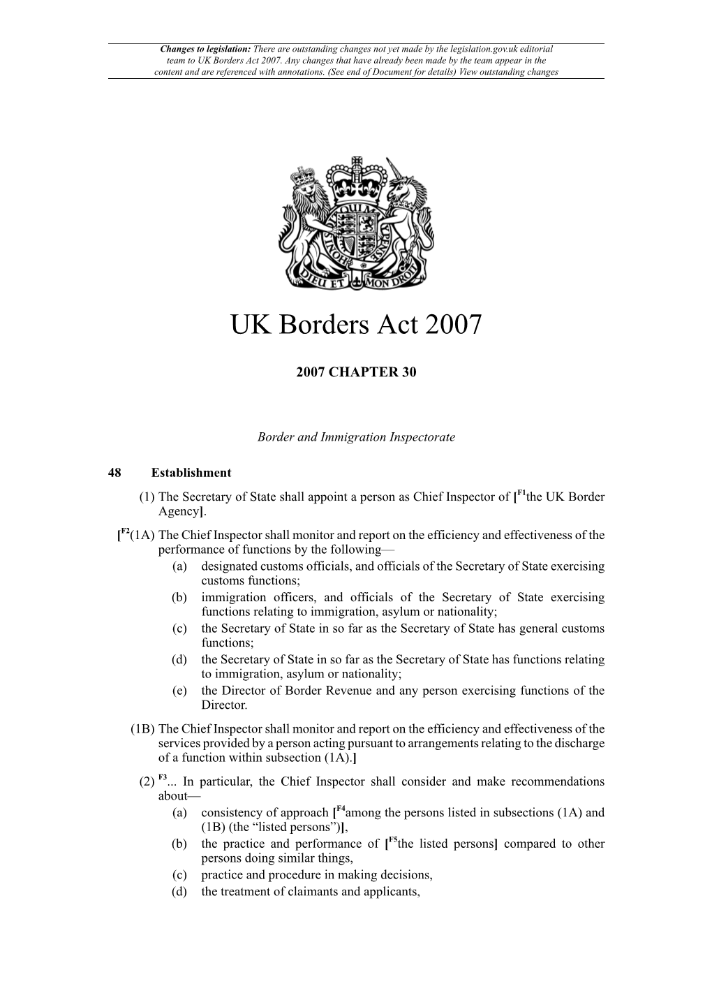 UK Borders Act 2007