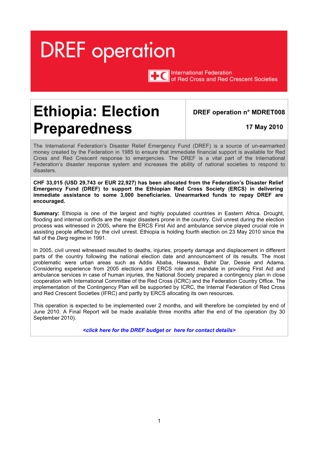 Ethiopia: Election Preparedness