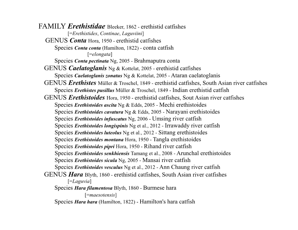 Erethistidae