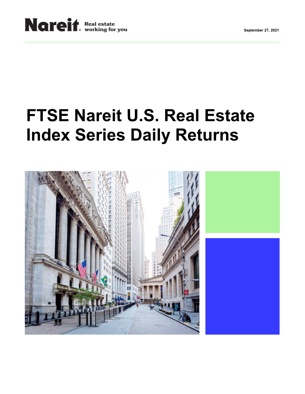 FTSE Nareit U.S. Real Estate Index Series Daily Returns