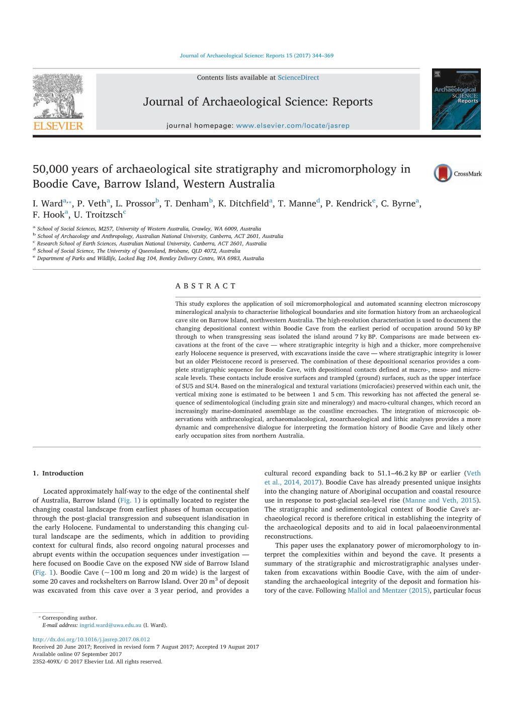 50,000Years of Archaeological Site Stratigraphy and Micromorphology