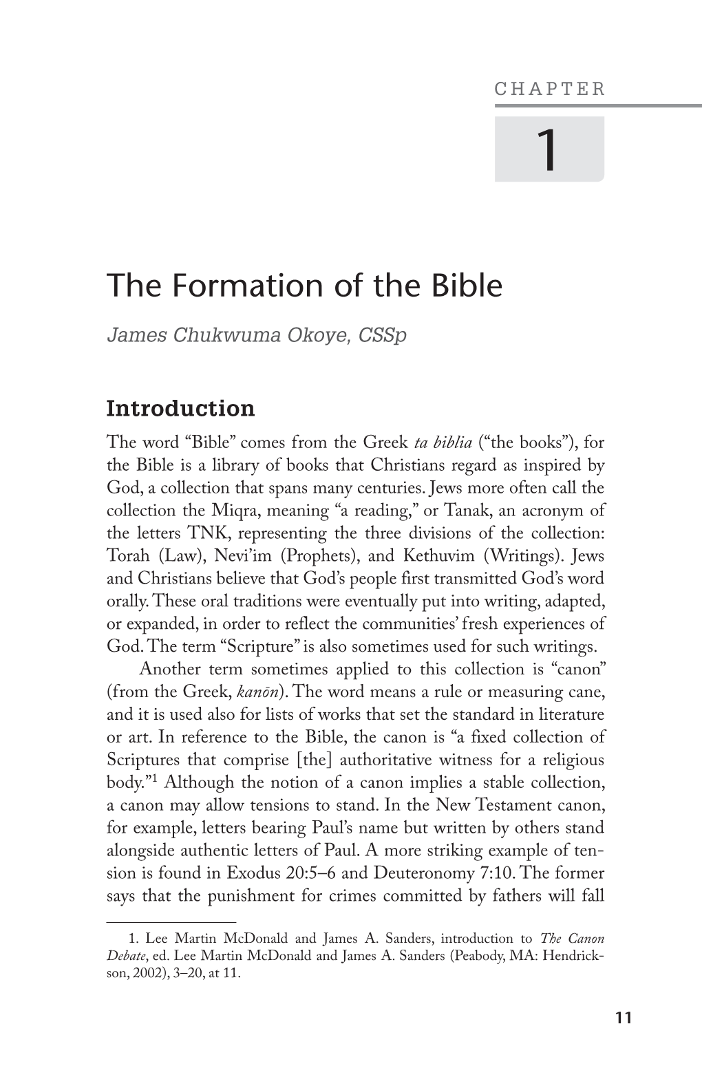 The Formation of the Bible