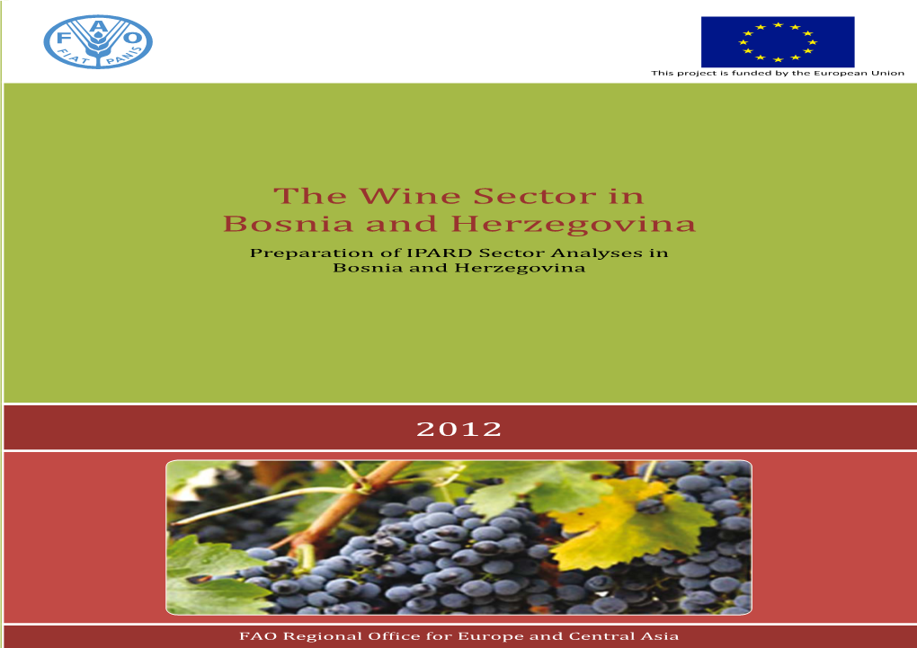 The Wine Sector in Bosnia and Herzegovina in Bosnia and the Wine Sector