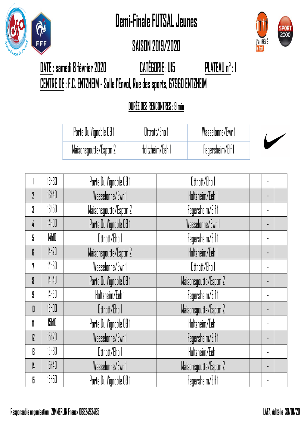 Demi-Finale FUTSAL Jeunes