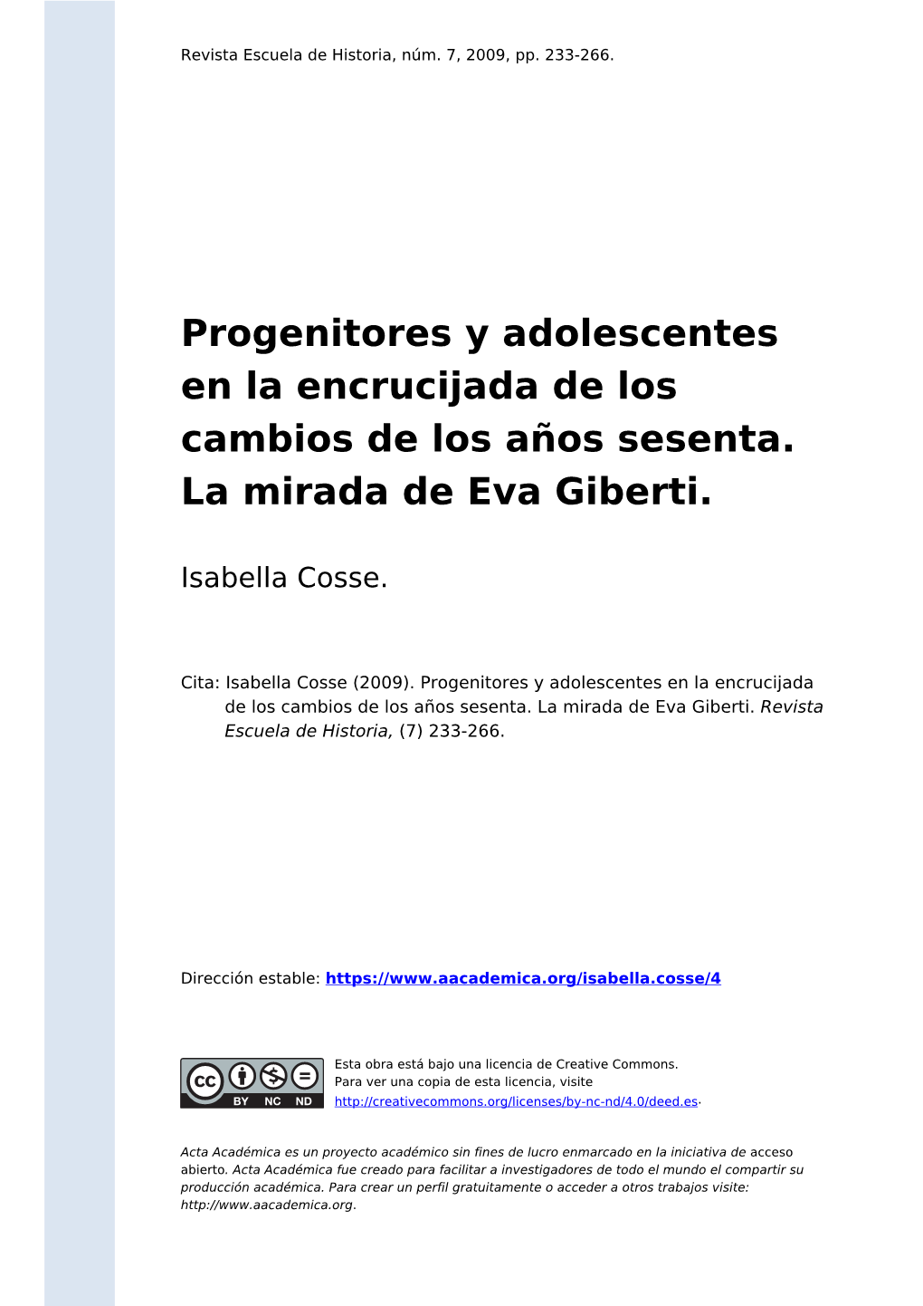 Progenitores Y Adolescentes En La Encrucijada De Los Cambios De Los Años Sesenta