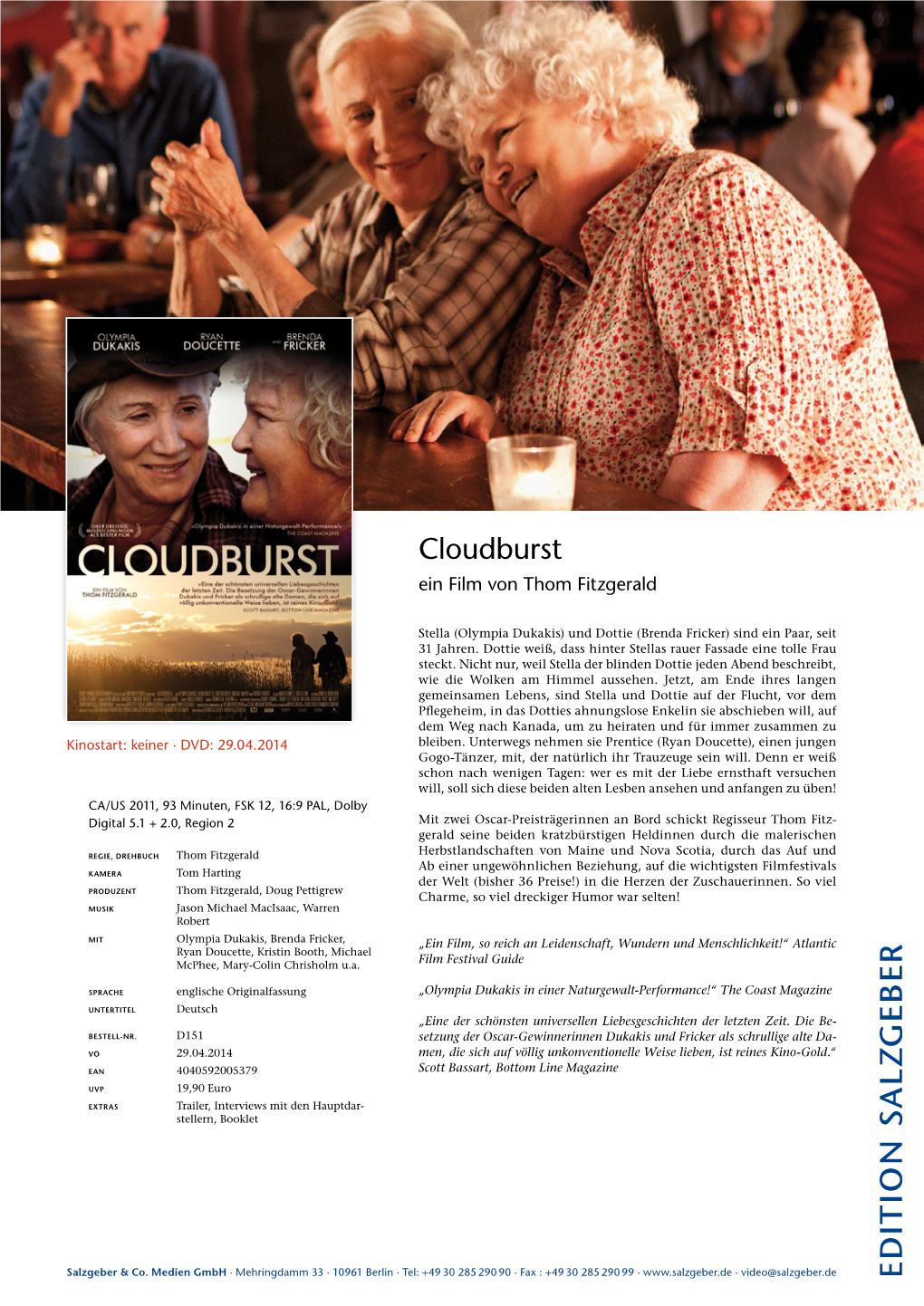 Cloudburst Ein Film Von Thom Fitzgerald