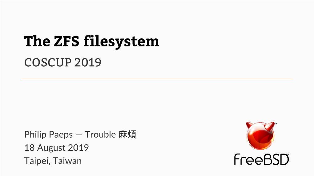 The ZFS Filesystem.Pdf