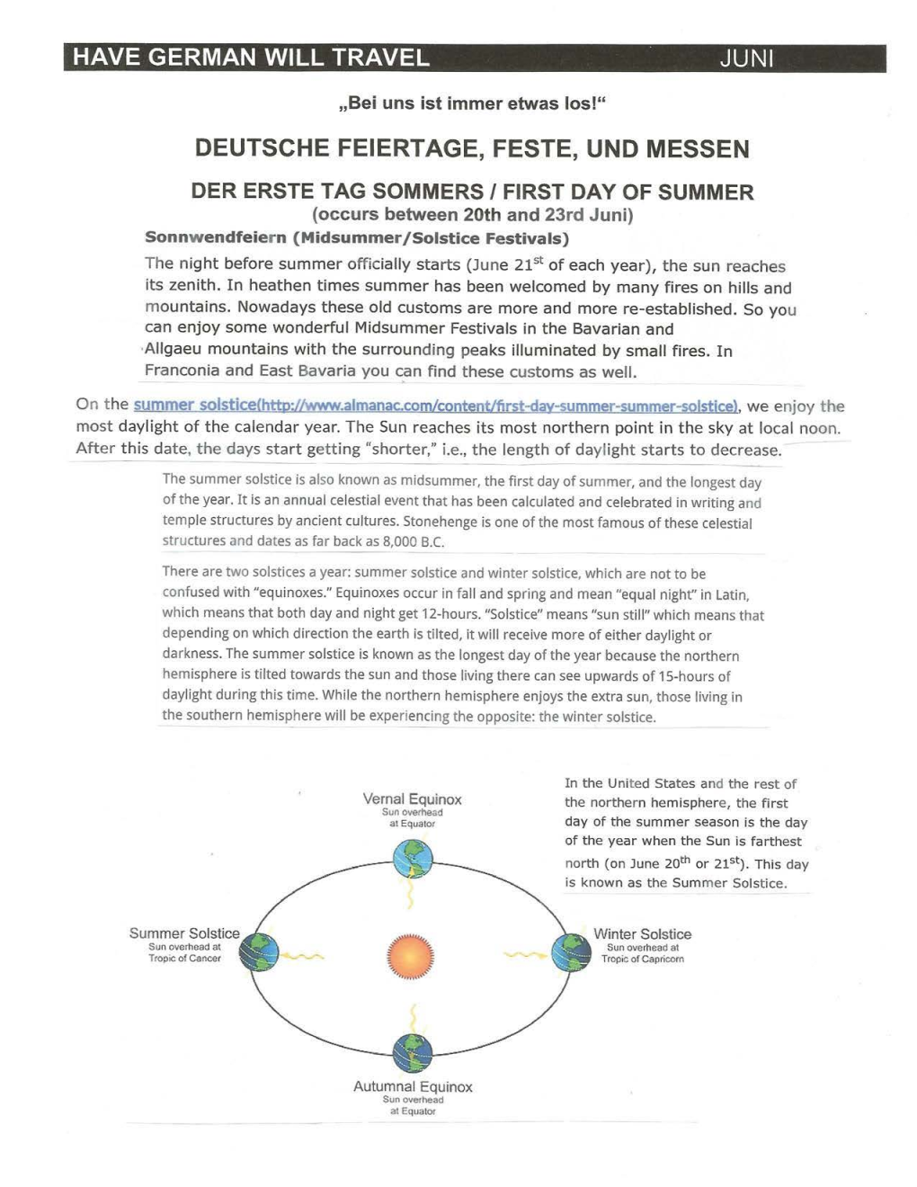 Deutsche Feiertage, Feste, Und Messen