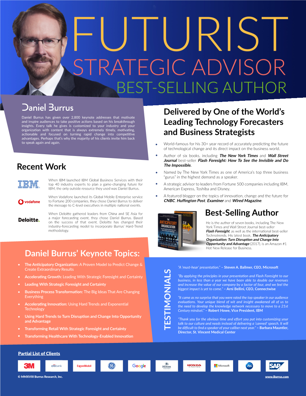 Daniel Burrus Onesheet