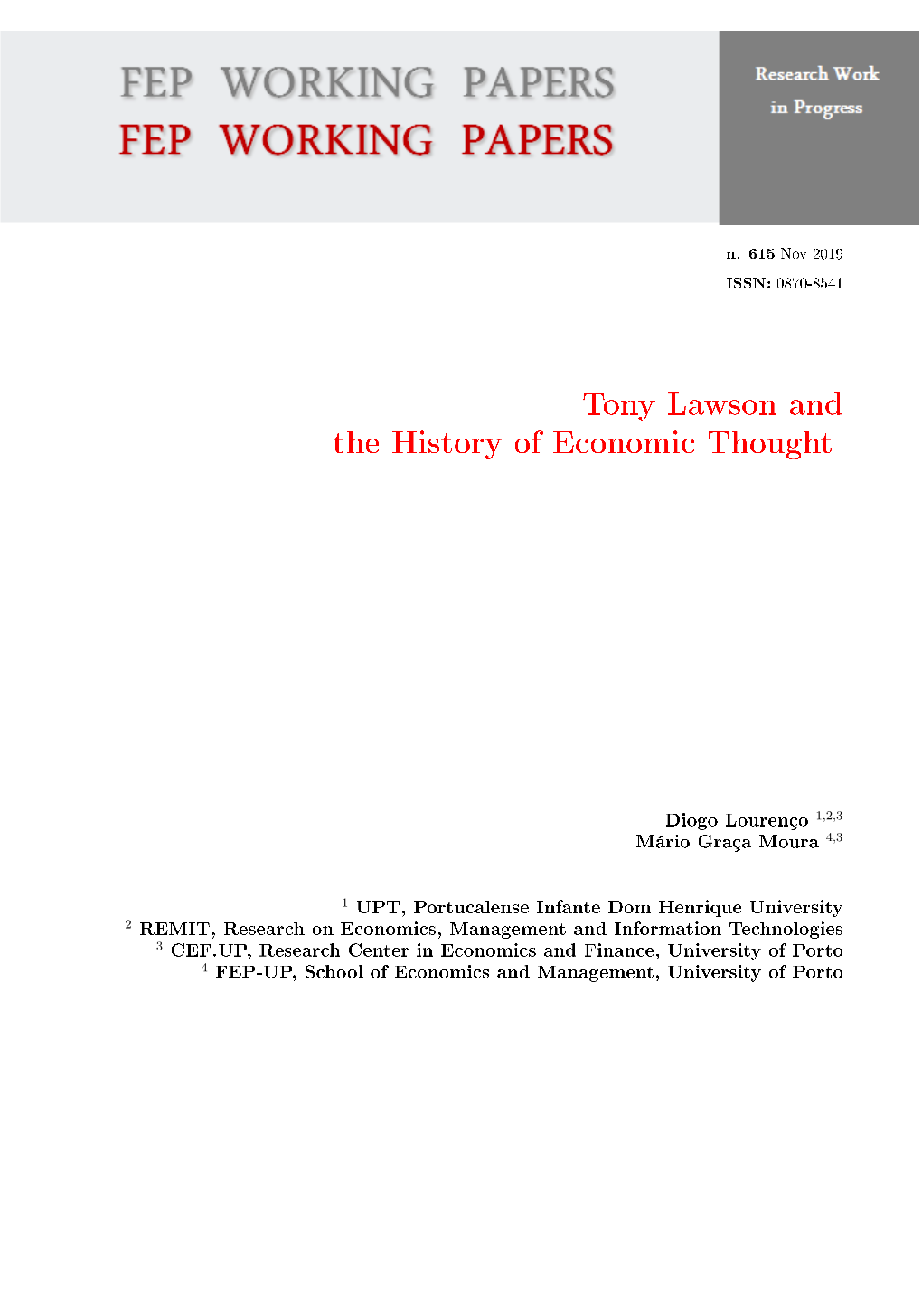 Tony Lawson and the History of Economic Thought