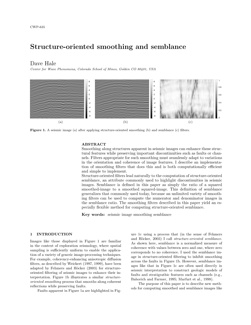 Structure-Oriented Smoothing and Semblance