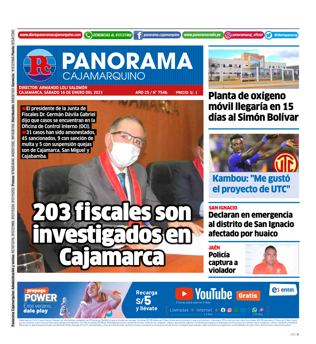 203 Fiscales Son Investigados En Cajamarca