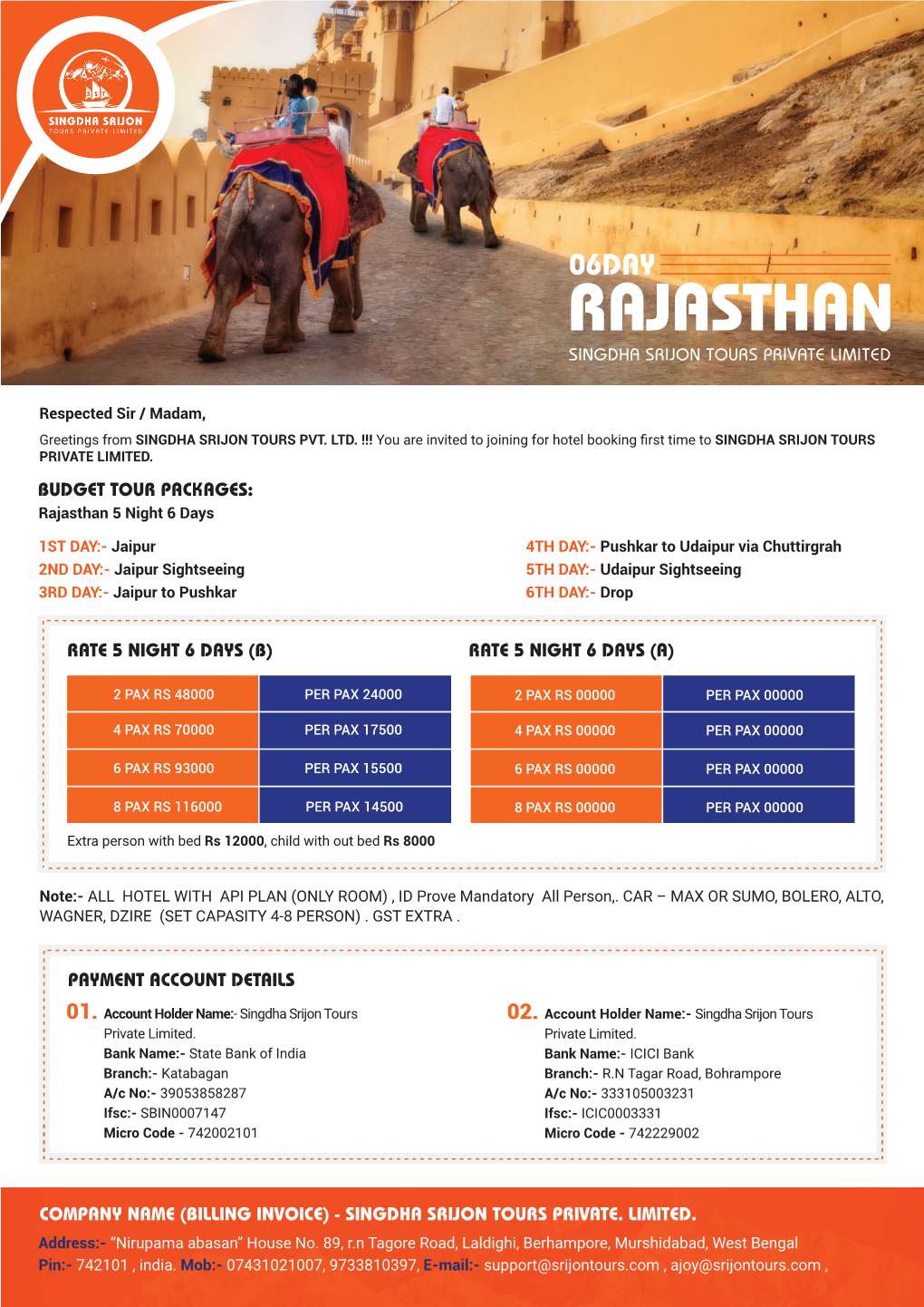 Rajasthan Singdha Srijon Tours Private Limited