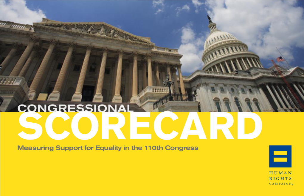 Congressional Scorecard for the 110Th Congress