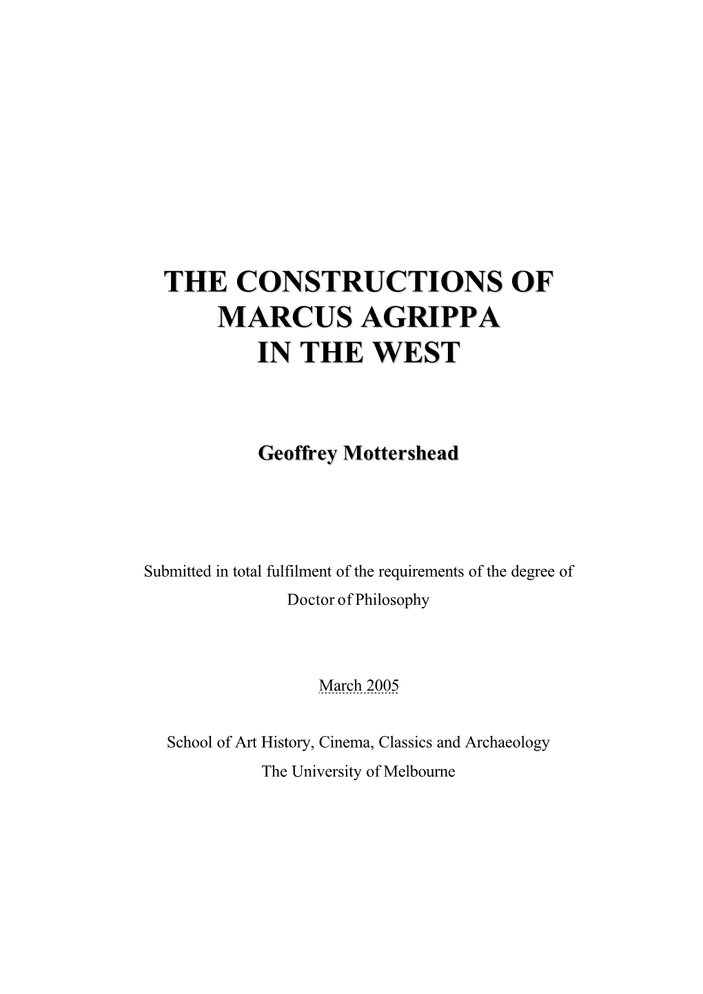 Mottershead THESIS Vol 1 2005