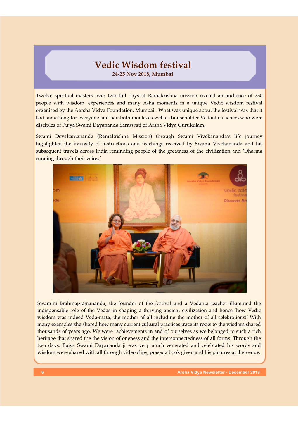 Vedic Wisdom Festival 24-25 Nov 2018, Mumbai