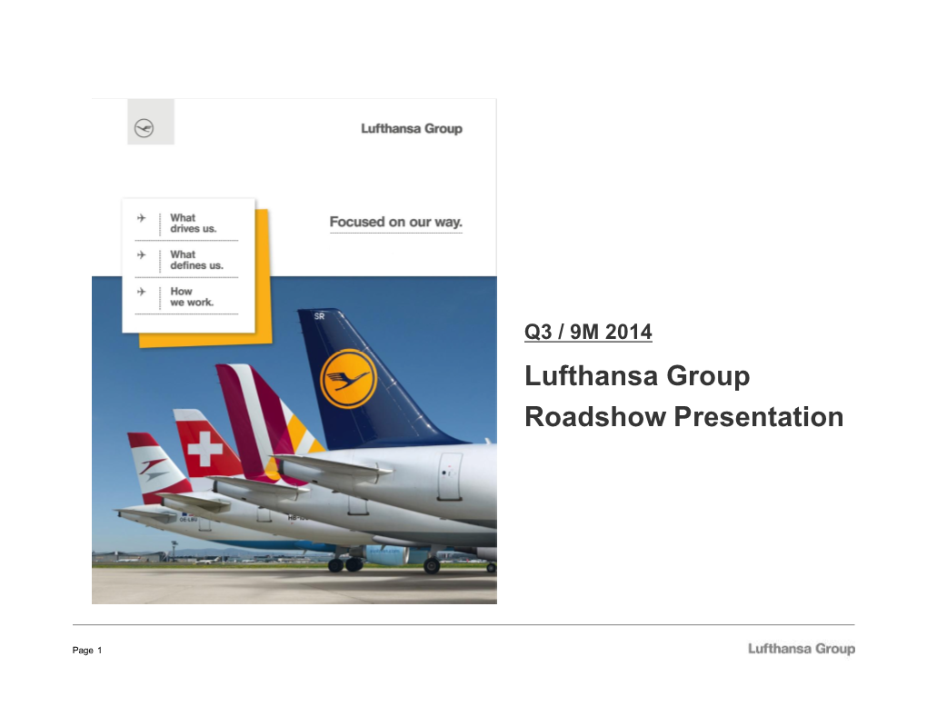 Q3 2014 Roadshow