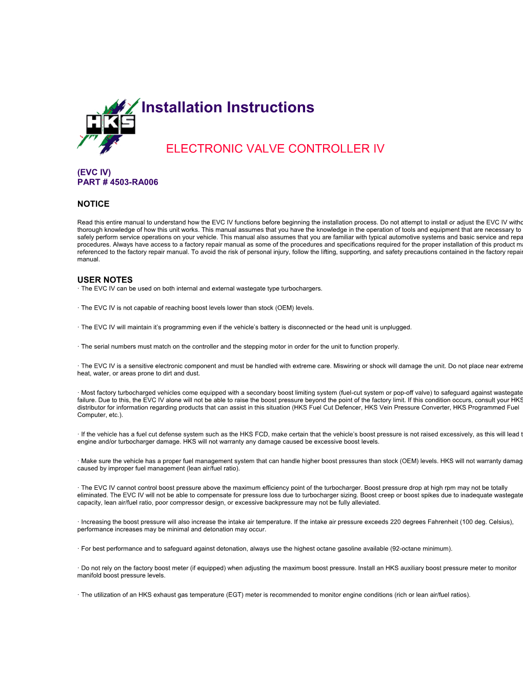 Installation Instructions s1