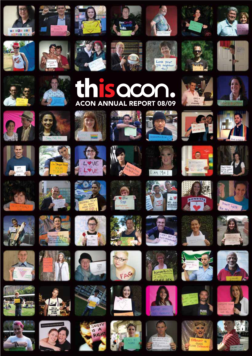 ACON ANNUAL REPORT 08/09 This Is Oz Campaign Poster This Contents