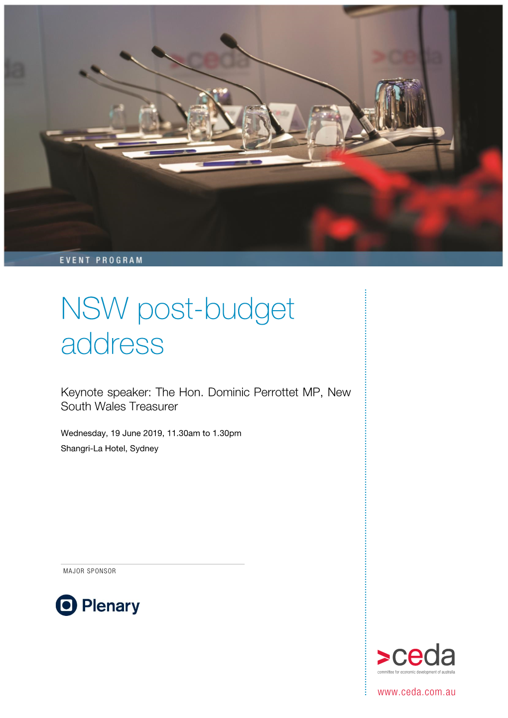 NSW Post-Budget Address