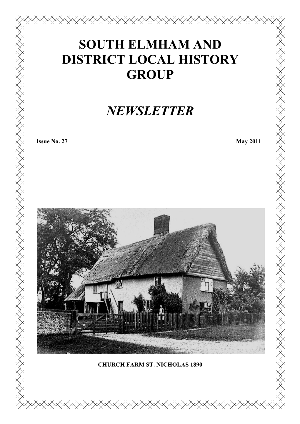 South Elmham a D District Local History Group Ewsletter