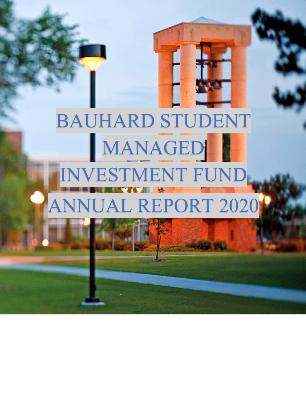 2020 Bauhard Fund Annual Report