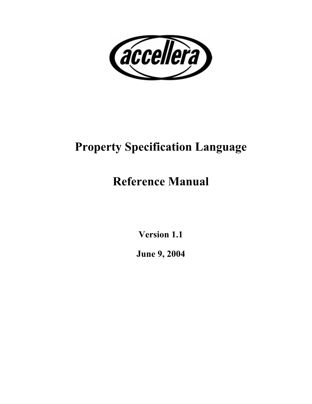 Property Specification Language Reference Manual